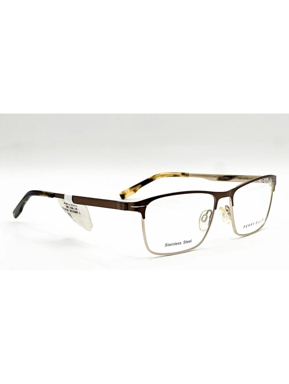 Perry Ellis Pe 408-3 Matte Dark Chocolate Authentic Eyeglasses 55-16-140